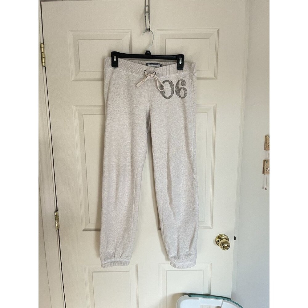 Aerie S 2009 Vtg Joggers Low Rise Sweatpants Oatmeal Cotton